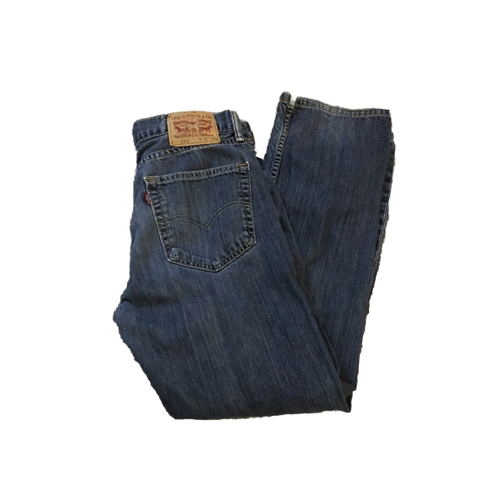 Levi's 514 - Men's - Straight - Jeans Size 30x30 - Blue - Zipper Fly